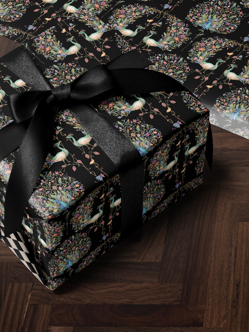 Elegant Wrapping Paper Peacock Gift Wrap Unique Wrapping Paper Wedding ...