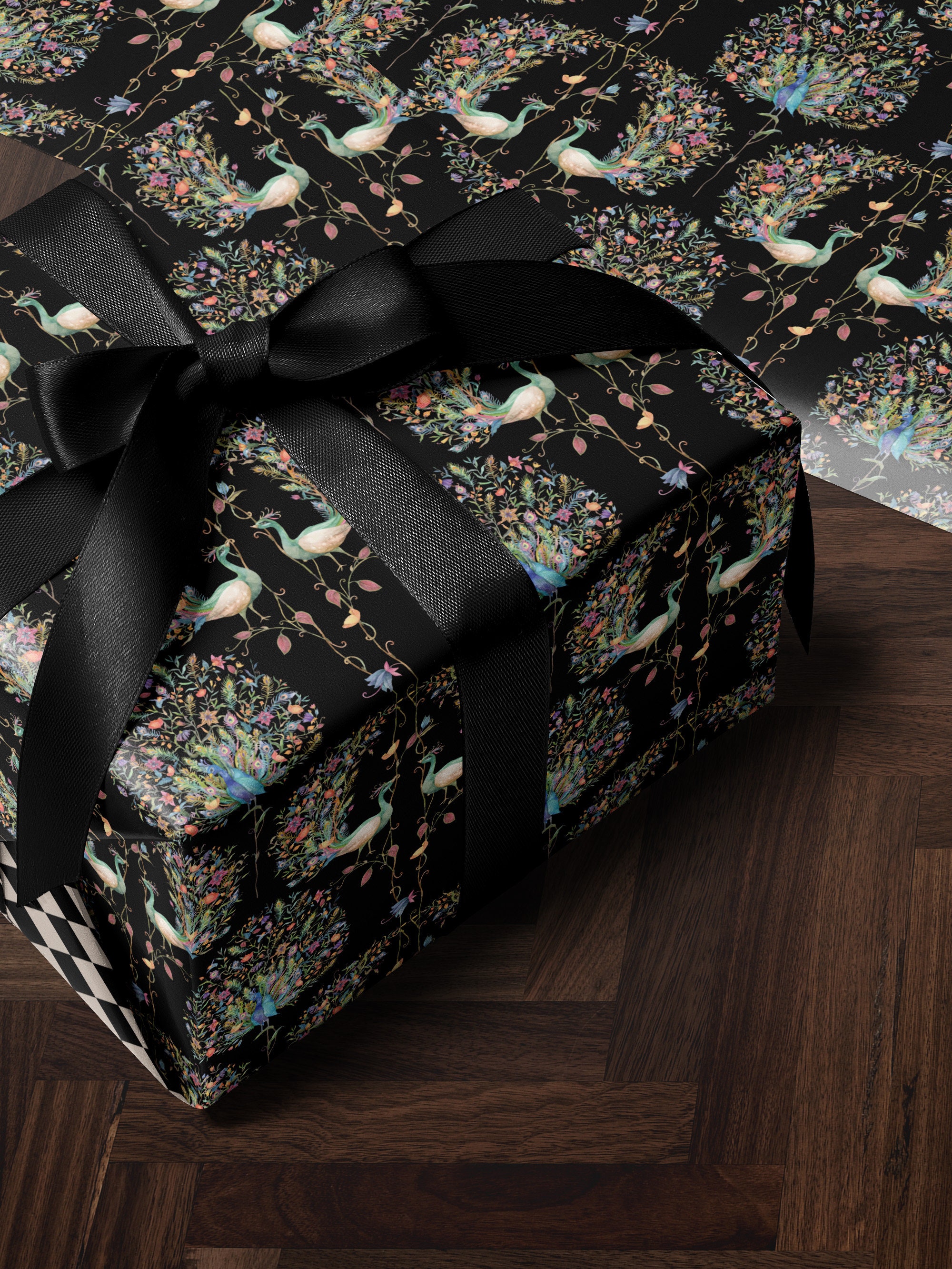 Lot De 4 Feuilles De Papier Cadeau Motif Paon Pour Homme Et Femme