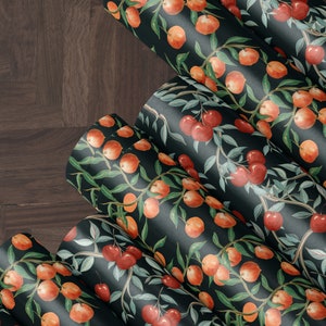 Fruit Wrapping Paper Moody Gift Wrap Orange Wrapping Paper Birthday Gift Wrap Tropical Gift Wrap Moody Wrapping Paper For Special Occasion