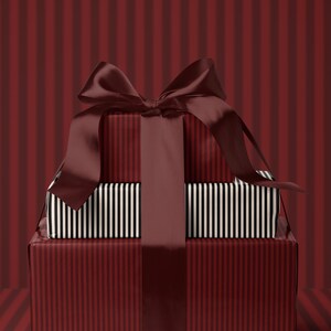 Christmas Gift Wrap Red Wrapping Paper Holiday Gift Wrap Stripe Wrapping Paper Christmas Paper for Gift Wrap Roll Romantic Gift for Her