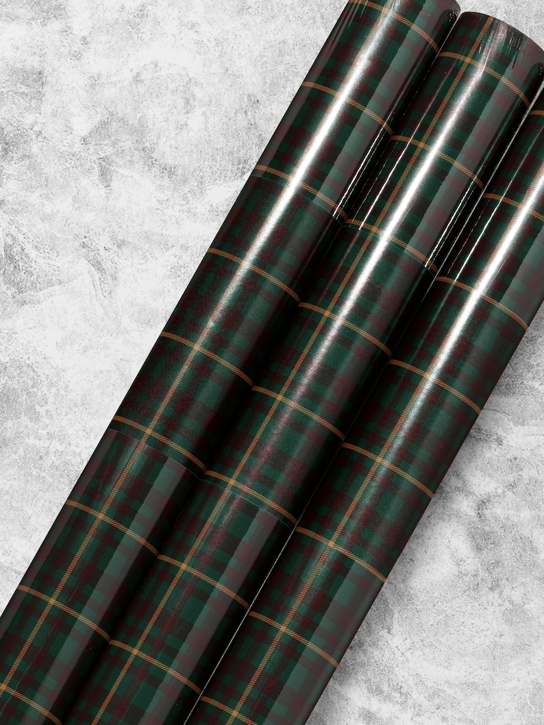 Traditional Christmas Plaid Wrapping Paper Holiday Gift Wrap Tartan Gift Wrap Green Christmas Gift Wrap Christmas Wrapping Paper Plaid
