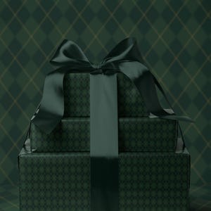 Green Argyle Wrapping Paper Birthday Gift Wrapping Paper Golf Gift Wrap Christmas Wrapping Paper Green Plaid Gift Wrap for Him Gift Brother
