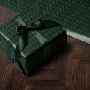 Green Argyle Wrapping Paper Birthday Gift Wrapping Paper Golf Gift Wrap Christmas Wrapping Paper Green Plaid Gift Wrap for Him Gift Brother