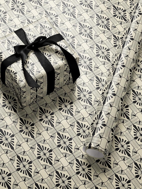 Classy Christmas Gift Wrap Paper Holiday Wrapping Paper Art Deco Decor Christmas Party Gift Idea Wedding Gift Wrap Vintage Wrapping Paper