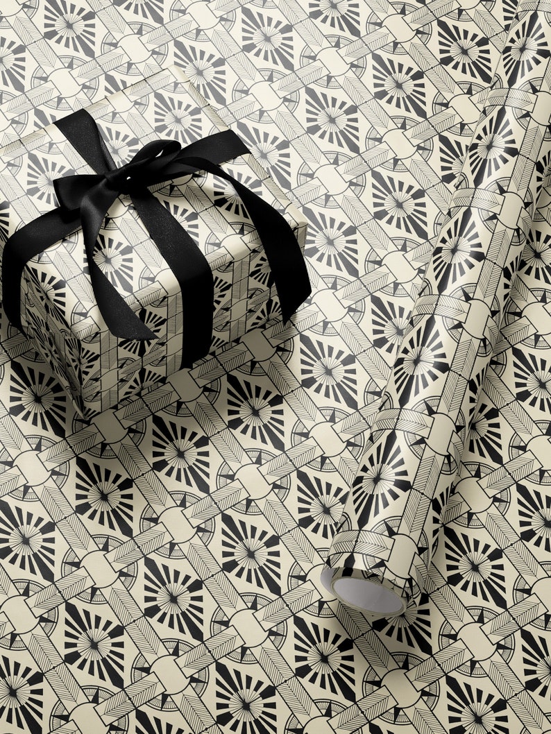 Classy Christmas Gift Wrap Paper Holiday Wrapping Paper Art Deco Decor Christmas Party Gift Idea Wedding Gift Wrap Vintage Wrapping Paper