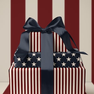 Stripe Wrapping Paper Pattern Red Gift Wrap Paper American Gift Circus Party Decoration Carnival Party Decoration Kid Birthday Party Favor