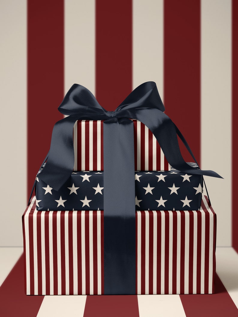 Stripe Wrapping Paper Pattern Red Gift Wrap Paper American Gift Circus Party Decoration Carnival Party Decoration Kid Birthday Party Favor