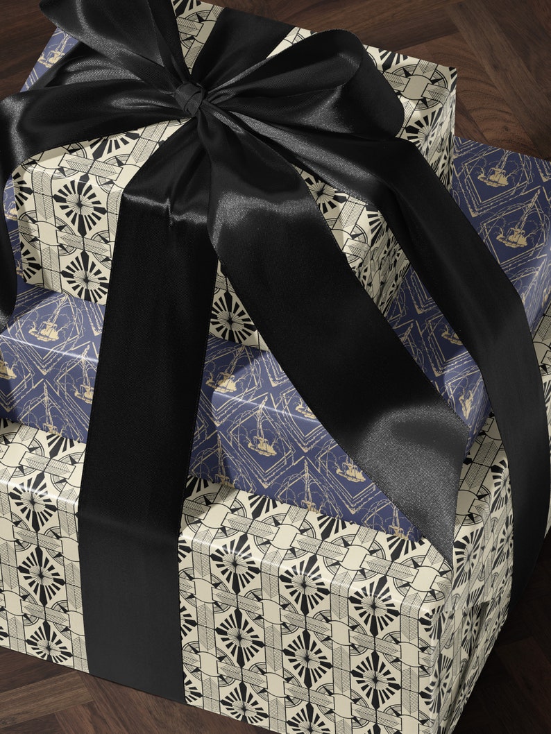Classy Christmas Gift Wrap Paper Holiday Wrapping Paper Art Deco Decor Christmas Party Gift Idea Wedding Gift Wrap Vintage Wrapping Paper