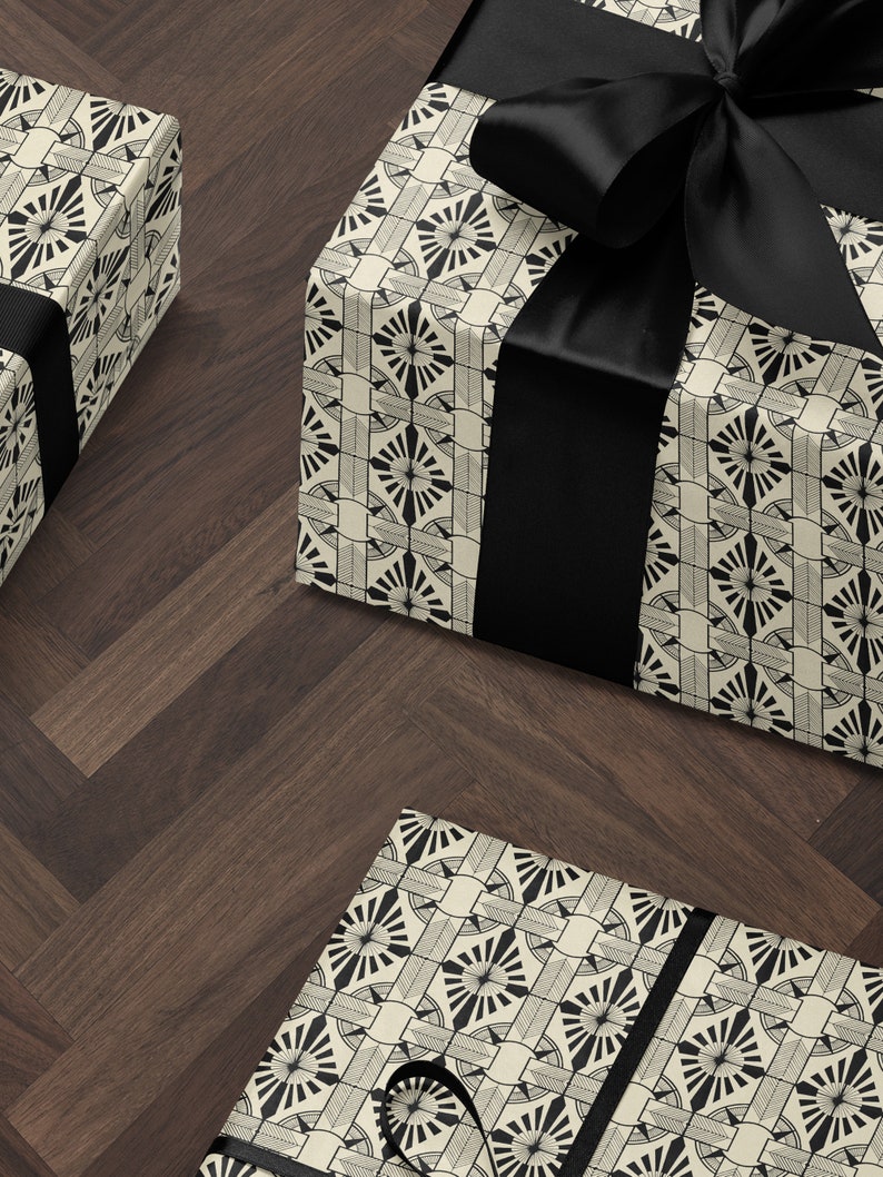 Classy Christmas Gift Wrap Paper Holiday Wrapping Paper Art Deco Decor Christmas Party Gift Idea Wedding Gift Wrap Vintage Wrapping Paper