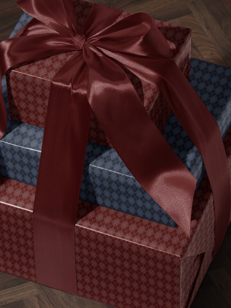 Christmas Wrapping Paper Red Gift Wrap Print Plaid Wrapping Paper Pattern Classic Wrapping Paper Traditional Gift Wrap Red Wrapping Paper