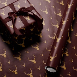Carta da regalo natalizia con renne Carta da regalo per le feste Carta da regalo con alce Carta da regalo con cervo Carta da regalo natalizia elegante Carta da regalo stagionale con cervo