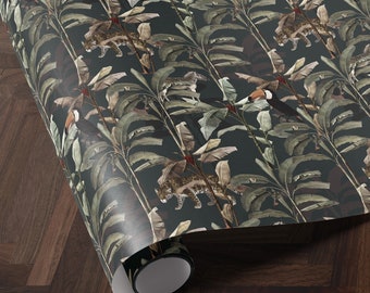 Jungle Wrapping Paper Animal Gift Wrap Safari Birthday Party Decoration Animal Birthday Party Summer Party Wrapping Paper Kid Gift Wrap Boy