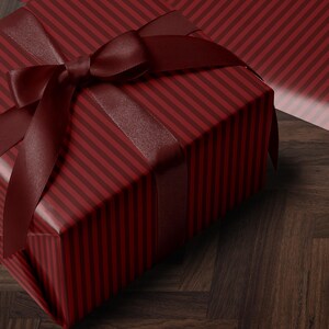 Christmas Gift Wrap Red Wrapping Paper Holiday Gift Wrap Stripe Wrapping Paper Christmas Paper for Gift Wrap Roll Romantic Gift for Her