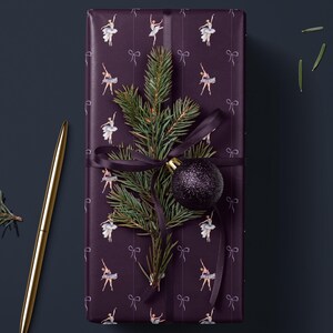 Ballerina Wrapping Paper Girl Gift Wrap Nutcracker Gift Wrap Elegant Christmas Gift Wrap Ballet Wrapping Paper Christmas Gift Wrap Girl
