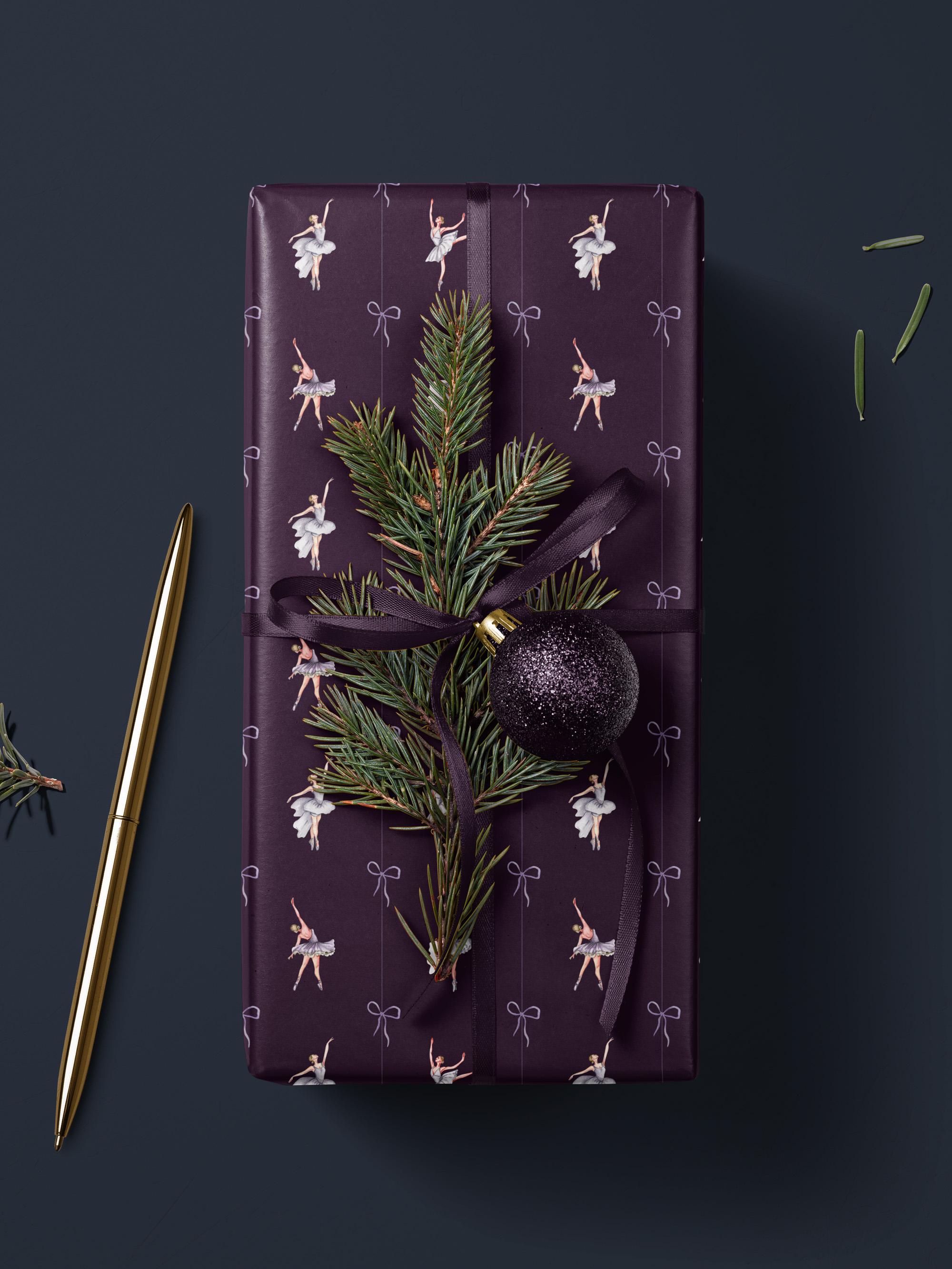 Ballerina Wrapping Paper Girl Gift Wrap Nutcracker Gift Wrap Elegant Christmas Gift Wrap Ballet Wrapping Paper Christmas Gift Wrap Girl