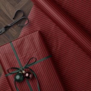 Weihnachtsgeschenkverpackung Rotes Geschenkpapier Urlaub Geschenkverpackung Streifen Geschenkpapier Weihnachtspapier für Geschenkverpackung Rolle Romantisches Geschenk für Sie
