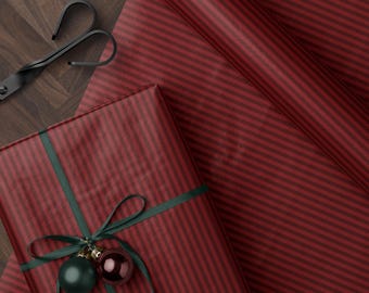 Christmas Gift Wrap Red Wrapping Paper Holiday Gift Wrap Stripe Wrapping Paper Christmas Paper for Gift Wrap Roll Romantic Gift for Her