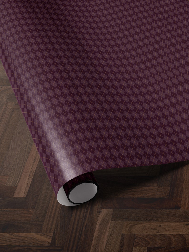 Purple Gift Wrap Paper Christmas Gift Package for Her Baby Shower Gift Wrap Christmas Wrapping Paper Plaid Gift Wrap Wedding Gift Wrap Rol
