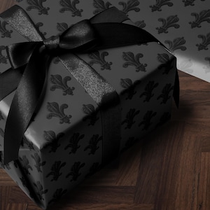 Papel de embrulho flor de lis, papel de embrulho para presente de aniversário, design francês, papel de embrulho elegante, papel decorativo, papel de embrulho exclusivo, papel de embrulho premium