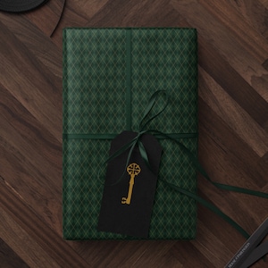 Green Wrapping Paper Plaid Gift Wrap Christmas Gift Wrapping Paper Holiday Gift Wrap Argyle Wrapping Paper Green Plaid Gift Wrap for Him