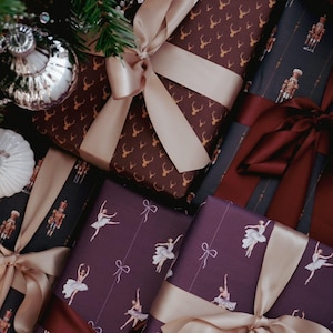 Ballerina Wrapping Paper Girl Gift Wrap Nutcracker Gift Wrap Elegant Christmas Gift Wrap Ballet Wrapping Paper Christmas Gift Wrap Girl
