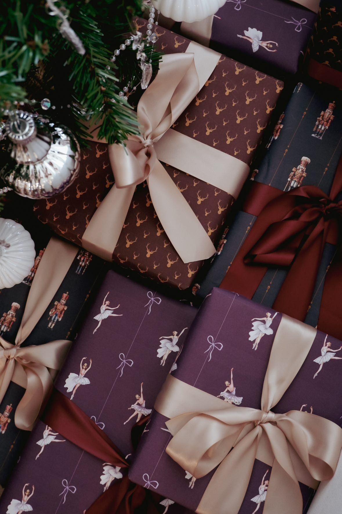 Ballerina Wrapping Paper Girl Gift Wrap Nutcracker Gift Wrap Elegant Christmas Gift Wrap Ballet Wrapping Paper Christmas Gift Wrap Girl