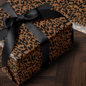 Leopard Print Wrapping Paper Cheetah Gift Wrap Animal Print Wrapping Paper Elegant Gift Wrap ...