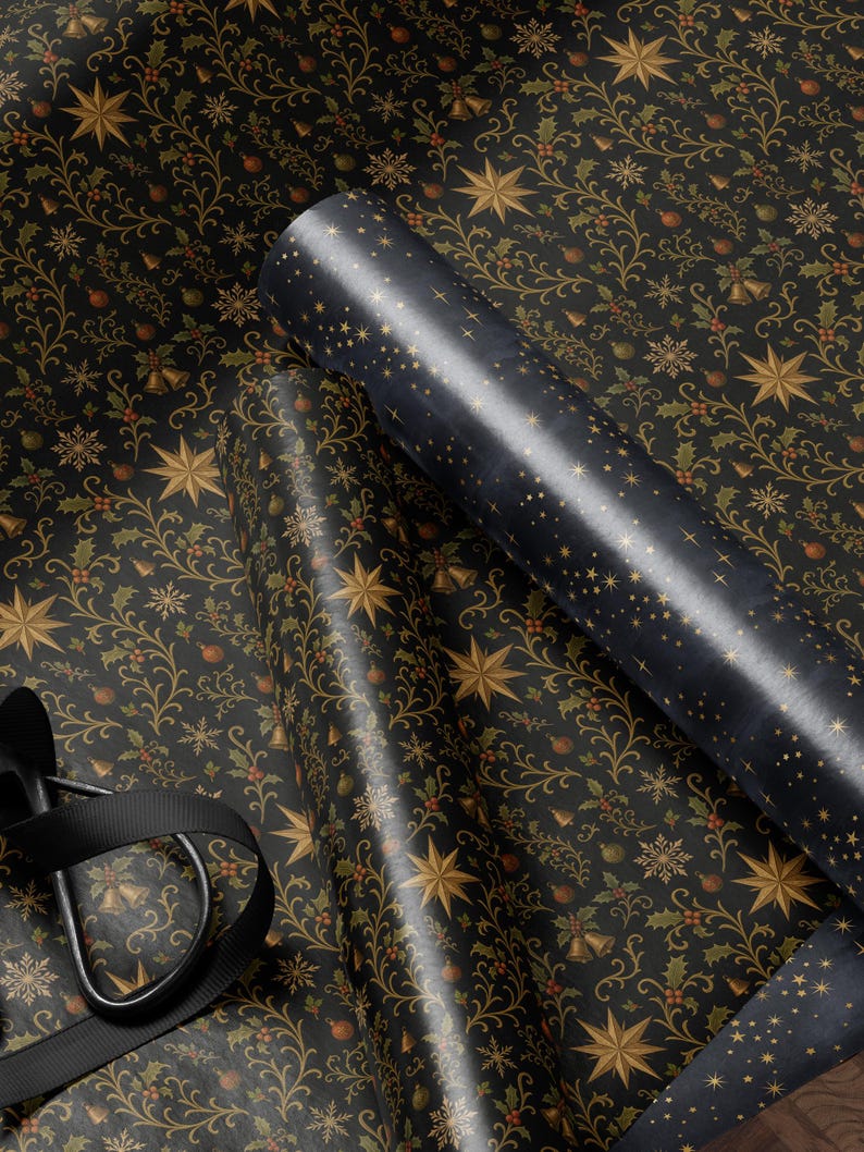 Christmas Gift Wrap Holiday Wrapping Paper Nostalgic Christmas Wrapping Paper Festive Decor Christmas Party Gift Idea Christmas Home Decor