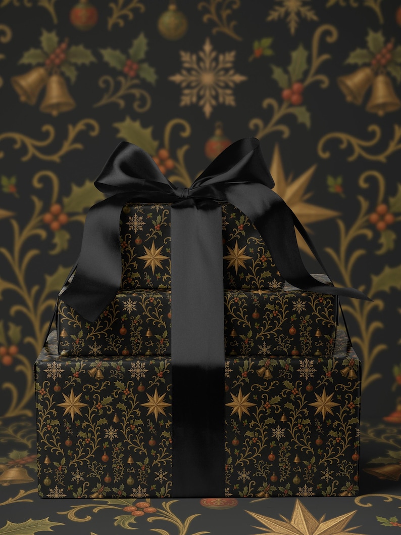 Christmas Gift Wrap Holiday Wrapping Paper Nostalgic Christmas Wrapping Paper Festive Decor Christmas Party Gift Idea Christmas Home Decor
