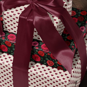 Heart Wrapping Paper Valentine Gift Wrap Love Gift Wrap Cute Gift Wrap Classic Gift Wrap Vintage Wrapping Paper for Gift for Her
