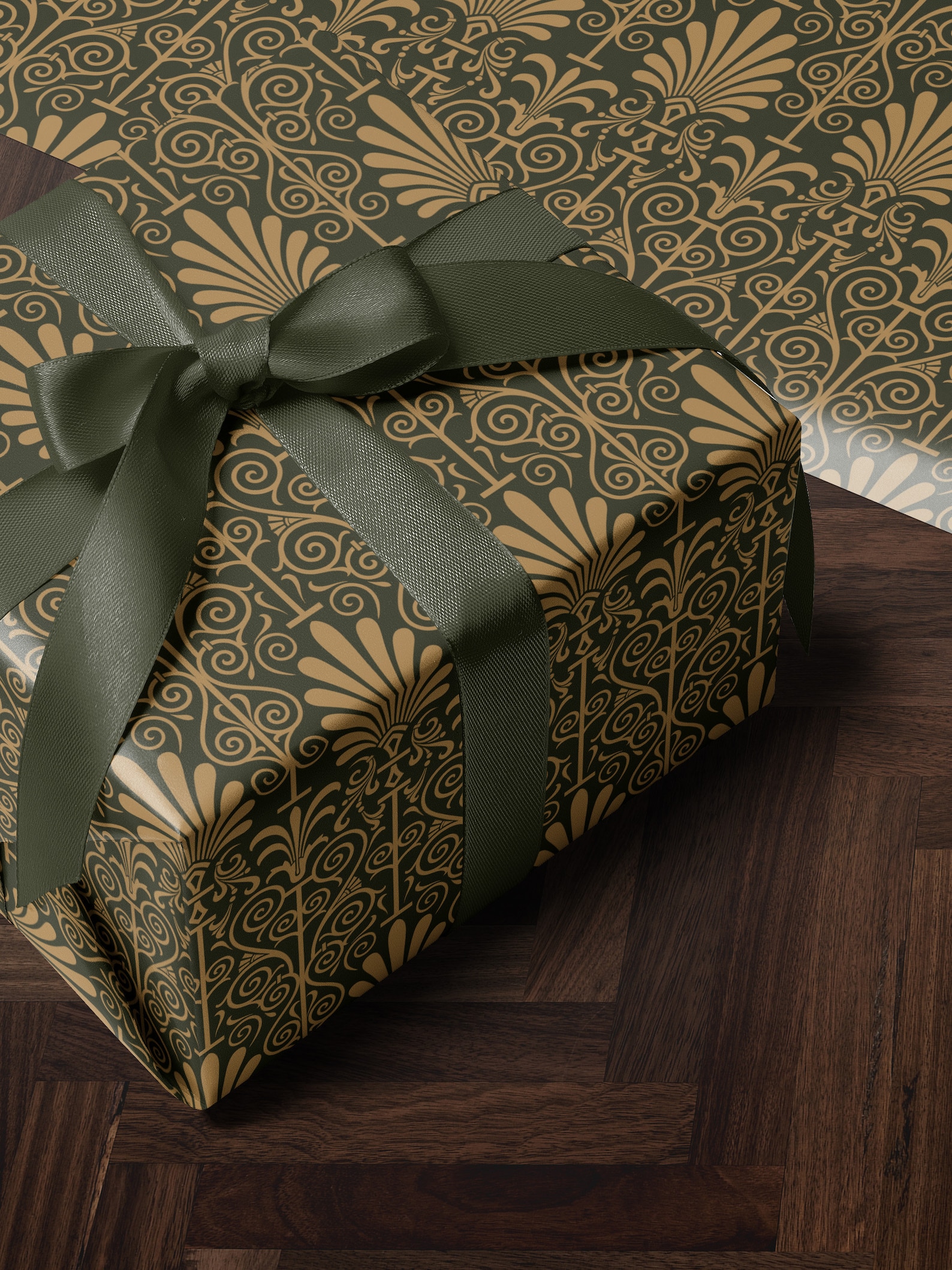 Elegant Christmas Wrapping Paper Art Deco Gift Wrap Holiday Gift ...