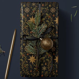 Christmas Gift Wrap Holiday Wrapping Paper Nostalgic Christmas Wrapping Paper Festive Decor Christmas Party Gift Idea Christmas Home Decor