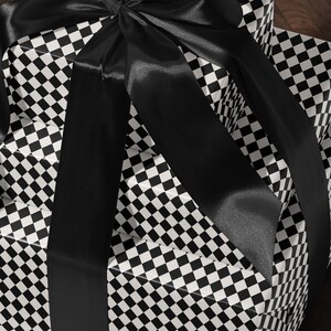 Premium Gift Wrap Harlequin Wrapping Paper Christmas Gift Wrap Holiday Wrapping Paper Black and White Paper Plaid Gift Wrap Traditional