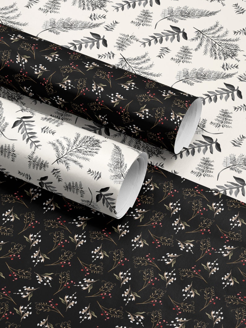 Classic Christmas Wrapping Paper Holiday Gift Wrap Christmas Tree Gift Wrap Elegant Christmas Gift Wrap Traditional Gift Wrap Seasonal