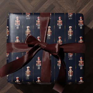 Nutcracker Wrapping Paper Holiday Gift Wrap Nutcracker Gift Wrap Elegant Christmas Gift Wrap Christmas Wrapping Paper Seasonal Gift Wrap image 10