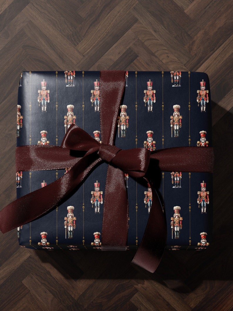 Nutcracker Wrapping Paper Holiday Gift Wrap Nutcracker Gift Wrap Elegant Christmas Gift Wrap Christmas Wrapping Paper Seasonal Gift Wrap image 10