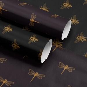 Dragonfly Gift Wrap Roll Wrapping Paper Print Dragonfly Gift for Her Bug Lover Elegant Gift Wrap Garden Lover Gift for Women Wedding Gift