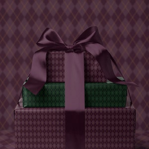 Purple Gift Wrap Paper Christmas Gift Package for Her Baby Shower Gift Wrap Christmas Wrapping Paper Plaid Gift Wrap Wedding Gift Wrap Rol