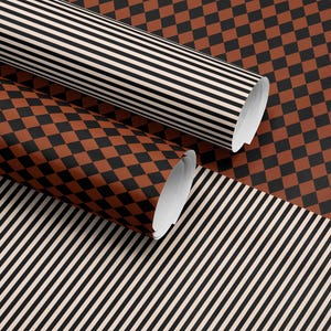 Halloween Wrapping Paper Fall Gift Wrap Orange and Black Paper Harlequin Design October Birthday Gift Wrap Roll Autumn Wrapping Paper Print