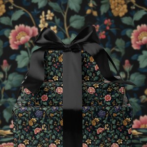 Botanical Garden Wrapping Paper Roll Elegant Gift Wrap Rose Wrapping Paper Lovely Design Gift Wrap Wedding Wrapping Paper Botanical Print