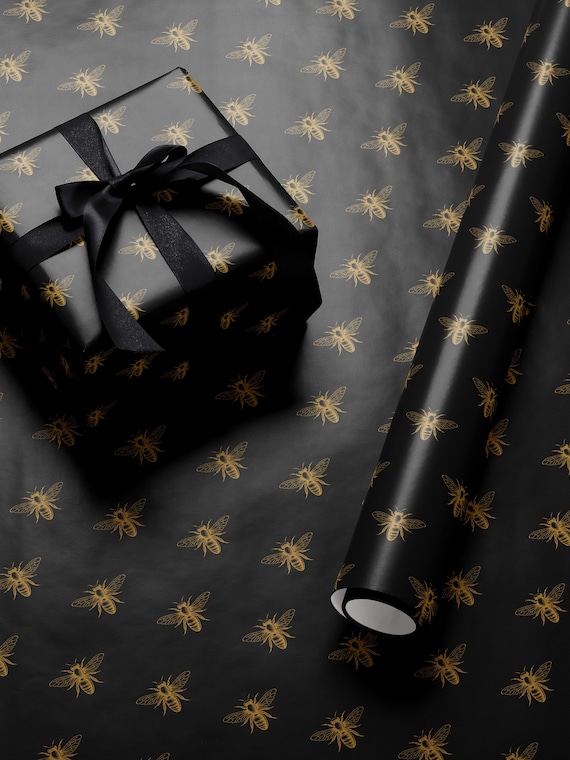 Bumblebee Gift Wrap Cute Wrapping Paper Bee Lover Gift Idea Chic Wrapping Paper Baby Shower Gift Wrap Christmas Party Gift Wrap Wedding