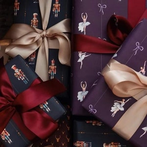 Nutcracker Wrapping Paper Holiday Gift Wrap Nutcracker Gift Wrap Elegant Christmas Gift Wrap Christmas Wrapping Paper Seasonal Gift Wrap image 2