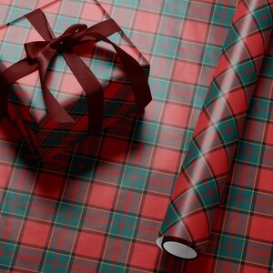 Christmas Plaid Wrapping Paper Nostalgic Christmas Gift Wrap Red and Green Paper Festive Decor Holiday Wrapping Paper Christmas Party Gift