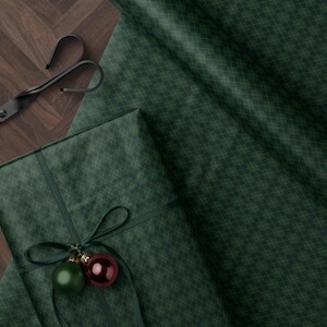 Green Argyle Wrapping Paper Birthday Gift Wrapping Paper Golf Gift Wrap Christmas Wrapping Paper Green Plaid Gift Wrap for Him Gift Brother