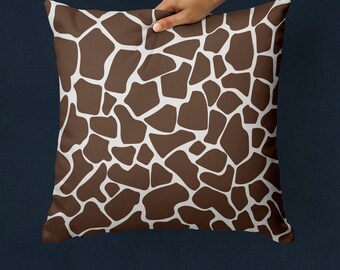 Giraffe Throw Pillow Cover Safari Nursery Decor Animal Print Pillow Sofa Cushion Cover Decorative Throw Pillow for Couch Zoo Animal Pillow