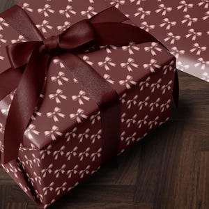 Pink Bow Wrapping Paper Roll Gift Wrapping Paper Birthday Gift Idea Pink Wrapping Paper Girl Baby Shower Gift Wrap Kid Birthday Party Decor