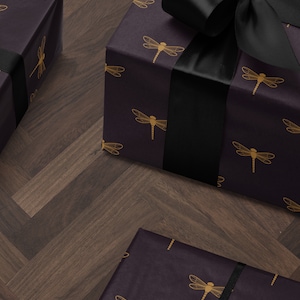 Dragonfly Gift Wrap Roll Wrapping Paper Print Dragonfly Gift for Her Bug Lover Elegant Gift Wrap Garden Lover Gift for Women Wedding Gift