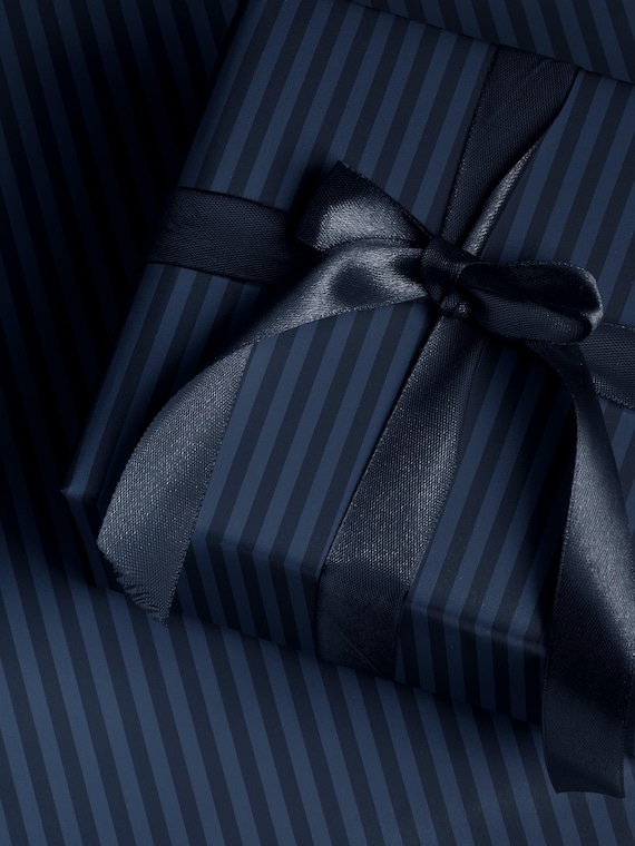 Blue Stripe Gift Wrap Blue Wrapping Paper Christmas Party Gift Idea Children Gift Wrap Birthday Wrapping Paper Vintage Wrapping Paper Boy