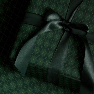 Green Argyle Wrapping Paper Birthday Gift Wrapping Paper Golf Gift Wrap Christmas Wrapping Paper Green Plaid Gift Wrap for Him Gift Brother