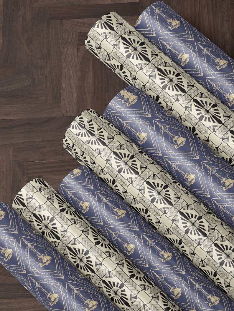 Classy Christmas Gift Wrap Paper Holiday Wrapping Paper Art Deco Decor Christmas Party Gift Idea Wedding Gift Wrap Vintage Wrapping Paper
